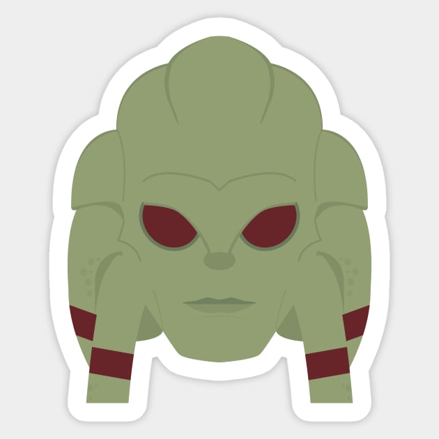 Kit Fisto head sticker Sticker by camerongillum